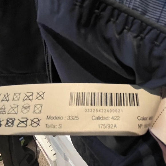 Massimo dutti leather racing jacket in dark blue - Picture 6 of 10